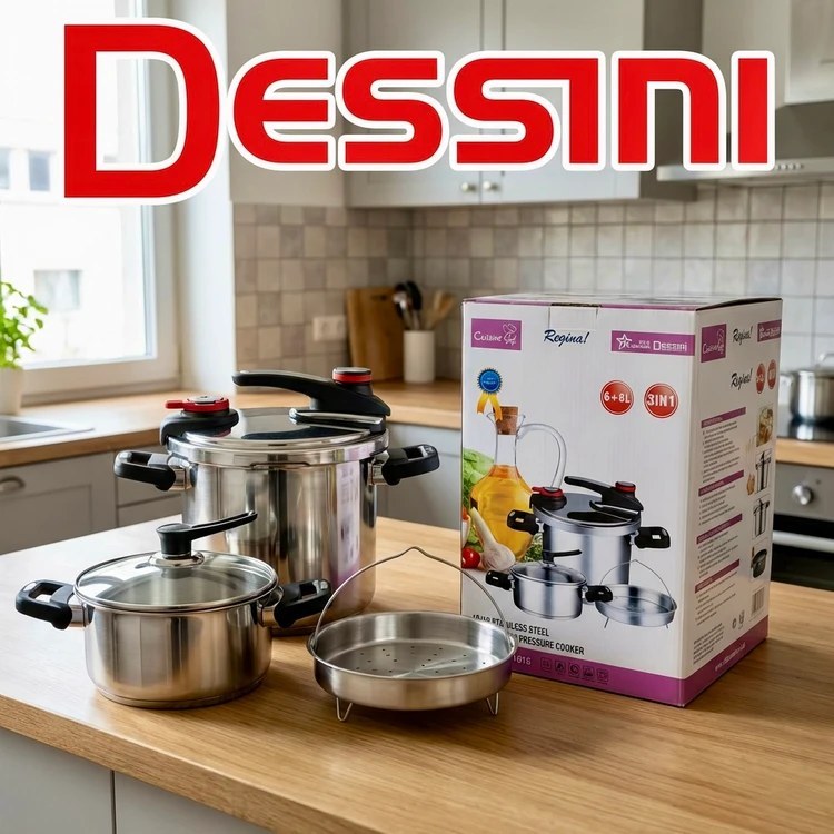 زودپز دوقلو دسینی 6 و 8 لیتری درب کلیپسی