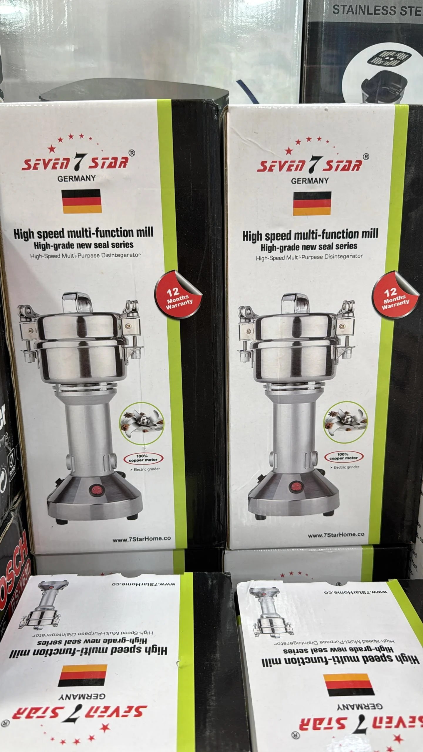 آسیاب صنعتی سون استار مدل G2074 ظرفیت ۱۵۰ گرم