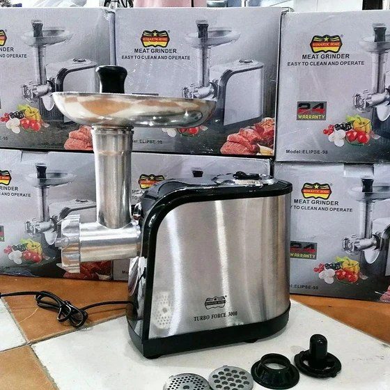 چرخ گوشت رومانتیک هوم مدل ELIPSE-98 با بدنه استیل و ۳ عدد شبکه