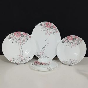 سرویس آرکوپال 25 پارچه گرد مدل پالیز صورتی ارسال رایگان