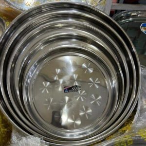 سینی استیل 5تیکه مارک 555 نگیر استیل هندی